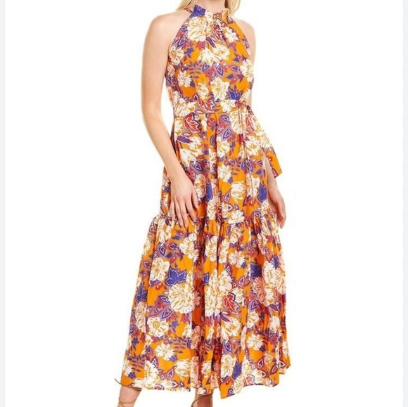 Emme Marella Floral Maxi Dress Size 2 - Picture 1 of 16